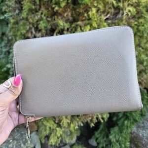 Hermes Brown Leather Organizer